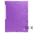 Exacompta - 50 Chemises à 3 rabats monobloc - A4 - violet