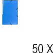 Exacompta Opak - 50 Chemises à 3 rabats polypro - A4 - bleu clair