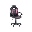3760185029414-Fauteuil gamer ANZIO - accoudoirs fixes - noir et rose-Angle gauche-2