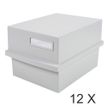 9002493042117-Exacompta - 12 Boîtes à fiches avec 1 intercalaire - A6 - pour 600 cartes - gris lumière--0