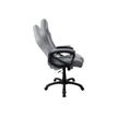 850009447265-Fauteuil de bureau ENZO - accoudoirs fixes - appuie-tête intégré - gris clair-Gauche-7