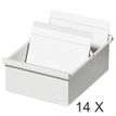 9002493042148-Exacompta - 14 Boîtes à fiches avec 1 intercalaire - A6 - pour 600 cartes - gris lumière--0