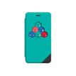 3700738112972-Wiko Smart folio WiCUBE - Protection à rabat pour smartphone - gris foncé, mélange de bleu et -Arrière-1