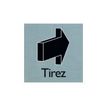 Pickup Alulook - Pictogramme Tirez - 80 x 80 mm