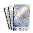 Exacompta - 20 Packs de 50 Pochettes perforées - A4 - 9/100 - cristal