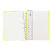 Filofax Saffiano - Carnet de notes à spirale A5 - gris/jaune fluo