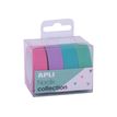 8410782188162-Apli Nordik Collection - 4 rubans washi - 15 mm x 10 m - rose, vert émeraude, mauve, bleu -Angle gauche-0