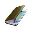 Samsung Clear View Cover EF-ZG925B - Protection à rabat pour Galaxy S6 edge - or