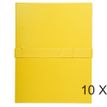 Exacompta - 10 Chemises extensibles 1 rabat à sangle scratch - jaune