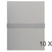 Exacompta - 10 Chemises extensibles 1 rabat à sangle scratch - gris