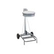 8033433772574-Medial International - Support à pédale gris pour sacs poubelle 110L-Angle gauche-0