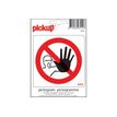 Pickup - Pictogramme - Passage interdit - 100 x 100 mm