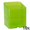 Exacompta Pen Cube - 10 Pots à crayons - vert anis translucide