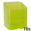 Exacompta Pen Cube - 10 Pots à crayons - vert pomme translucide