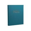 3130630176039-Exacompta OfficeByMe - Album photo classeur - 60 pages noires - bleu canard-Angle gauche-0