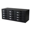 Bloc de classement 12 tiroirs - compatible avec les armoires EASY OFFICE - noir