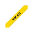 Brother TZe621 - Ruban d'étiquettes auto-adhésives - 1 rouleau (9 mm x 8 m) - fond jaune écriture noire 