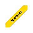 Brother MK631BZ - Ruban d'étiquettes papier auto-adhésives - 1 rouleau (9 mm x 8 m) - fond jaune écriture noire