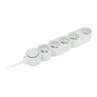 3545411896523-Zenitech - Multiprise - Eco-responsible - 5 Prises - 2P+T -  Home Green - Blanc-Angle droit-0