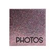 3130630142058-Exacompta Strass - Album photo 25 x 25 cm - 30 pages noires - rose-Avant-0