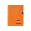 Clairefontaine Mimesys - Cahier polypro 17 x 22 cm - 96 pages - grands carreaux (Seyes) - orange