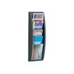 Présentoir mural Quick Fit pour documents A5 - 5 compartiments - anthracite/transparent