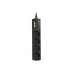 3700085612941-INFOSEC S4 Black Line II - Multiprise parafoudre 4 prises - parasurtenseur 2500 W-Avant-0