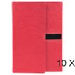 Exacompta - 10 Chemises extensibles 3 rabats à sangle - rouge