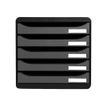 Exacompta BigBox Plus - Module de classement 5 tiroirs - noir/argent