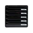 Exacompta BigBox Plus - Module de classement 5 tiroirs - noir/noir brillant