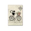 Kiub Bug Art - Carnet de notes A5 - ligné - 60 pages - Chat sur vélo