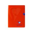 Clairefontaine Mimesys - Cahier polypro 17 x 22 cm - 48 pages - grands carreaux (Seyes) - rouge