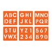 3471052250502-Graine Creative - lot de 6 pochoirs - lettres majuscules, chiffres-Avant-0