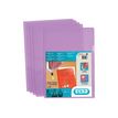 M STAR - 10 Pochettes coin -  A4 - pour 25 feuilles - 15/100 - violet