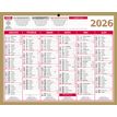 3592930026542-Bouchut Lunor - Calendrier bancaire 6 mois par face - 21 x 26,5 cm - or--0
