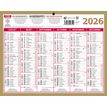 3592930026542-Bouchut Lunor - Calendrier bancaire 6 mois par face - 21 x 26,5 cm - or--1