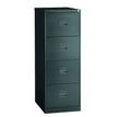 Classeur métallique monobloc professionnels - 4 tiroirs - H132 x L41 x P62 cm - noir
