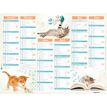 Oberthur Chatons - Calendrier 6 mois par face - 40,5 x 52 cm