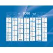 Quo Vadis - Calendrier bancaire 7 mois par face - 13,5 x 18 cm - bleu