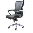0000793561061-Fauteuil de bureau ergonomique GEORGE en cuir - Accoudoirs fixes - Noir -P_79356106_4-3