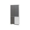 Armoire haute HARMONICA - L80 x H186 x P44 - 2 portes - Chêne gris