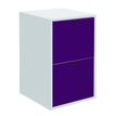 0000793671838-Classeur mélaminé monobloc - 2 tiroirs dossiers suspendus - H69 x L42 x P44 cm - corps bl-P_79367183_1-0