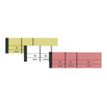 ELVE - Bloc passe-partout 3 volets - 50 x 150 mm - numéroté - blanc