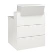 Banque d'accueil droite SUNDAY - L80 x H74/110 x P72/83 - Gris