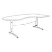 2012348121666-Bureau compact manager retour à droite IDRA - 200 cm - Pied anthracite - Blanc perle (Pieds de renfort obligato-P_79376888_6-4