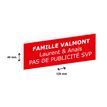 2012348177748-Plaque boîte à lettres personnalisée avec votre texte - 120 x 40 mm - rouge - adhésivé-P_79384156_2-1