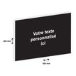 Plaque professionnelle personnalisée avec votre texte - 300 x 200 mm - Epaisseur 3,2 mm - noire - adhésivée prête à poser
