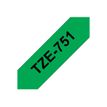 4977766692434-Brother TZe751 - Ruban d'étiquettes auto-adhésives - 1 rouleau (24 mm x 8 m) - fond vert -P_79388323_9-3