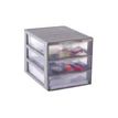 3234530001917-Fast Orgamix - Bac de rangement 3 tiroirs A6 - transparent/argent-P_79395520_1-0