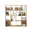 Bibliothèque CUBIC - L160 x H163 x P30 cm - 16 Cases - imitation Chêne clair